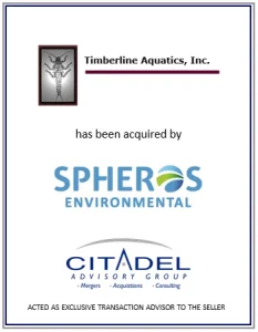 Timberline Aquatics acquired by Spheros Environmental